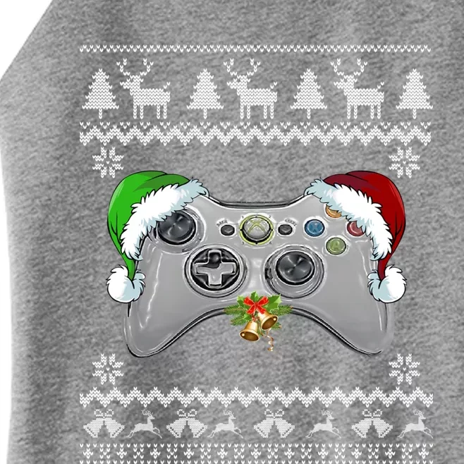 Video Game Christmas Tree Lights Santa Hat Gift Xmas Gift Women’s Perfect Tri Rocker Tank