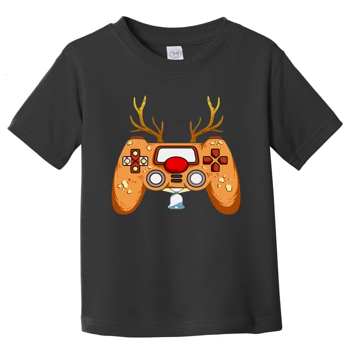 Video Game Controller Christmas Santa Hat Gamer Toddler T-Shirt