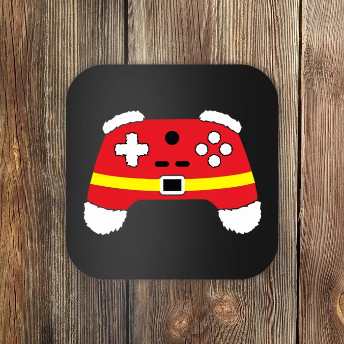 Video Game Controller Christmas Santa Hat Coaster