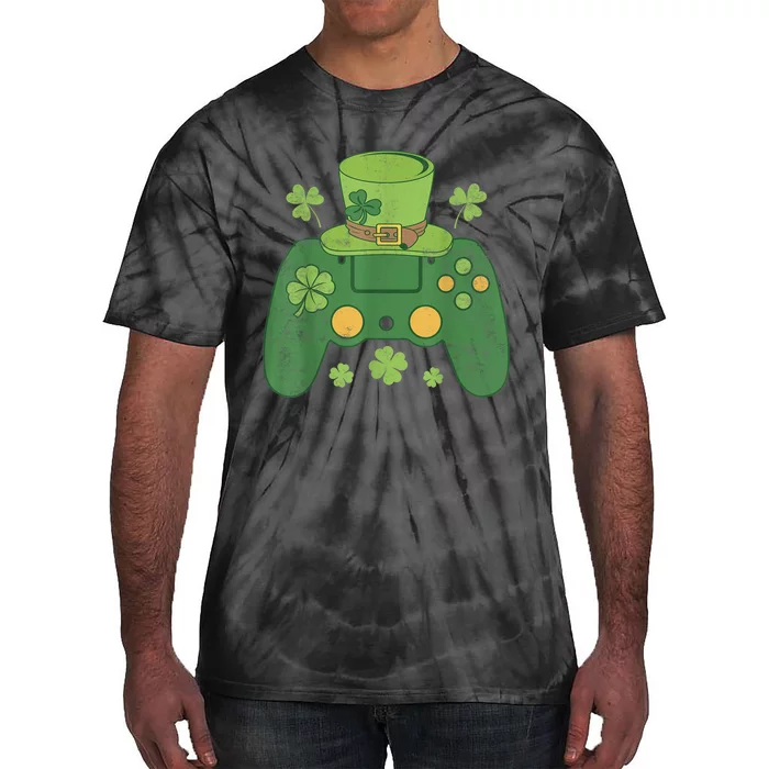 Video Game Controller Irish Gamer b.o.y.s Happy St Patricks Day Tie-Dye T-Shirt