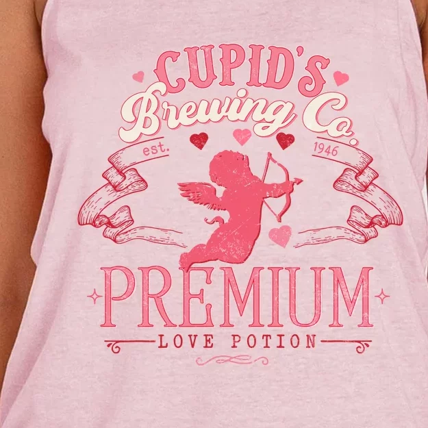 Valentine Gift Cupid’s Brewing Company Valentine Women's Knotted Racerback Tank