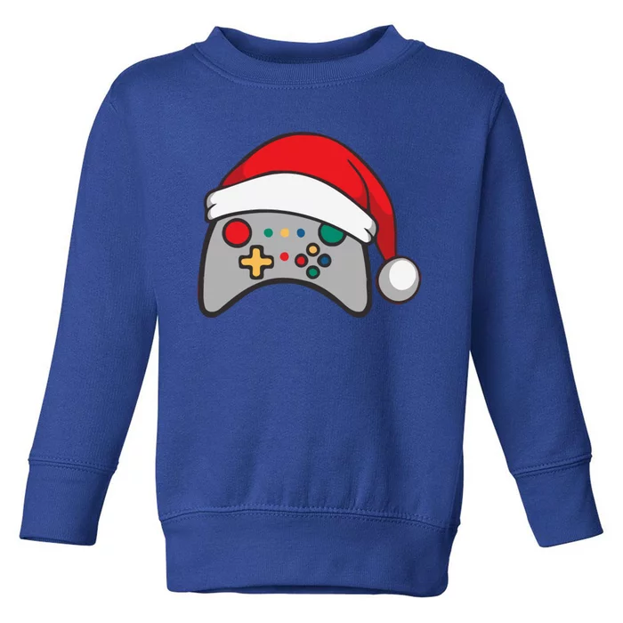 Video Game Controller Christmas Santa Hat Gamer Toddler Sweatshirt