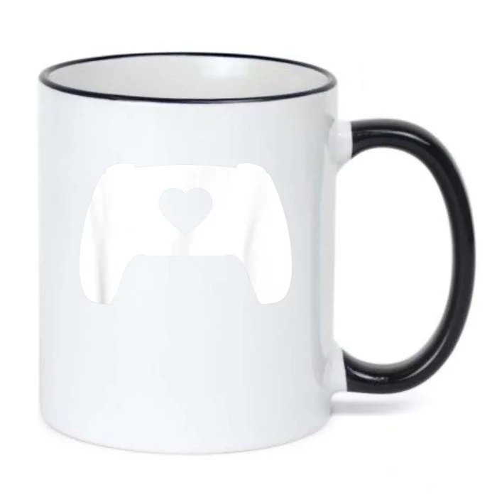 Video Game Controller Heart Gamer ValentineS Day Black Color Changing Mug