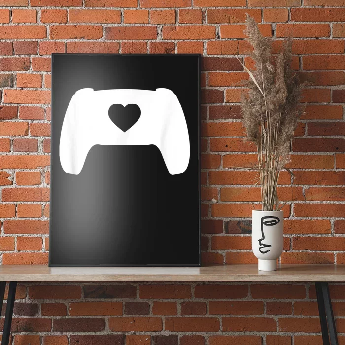 Video Game Controller Heart Gamer ValentineS Day Poster