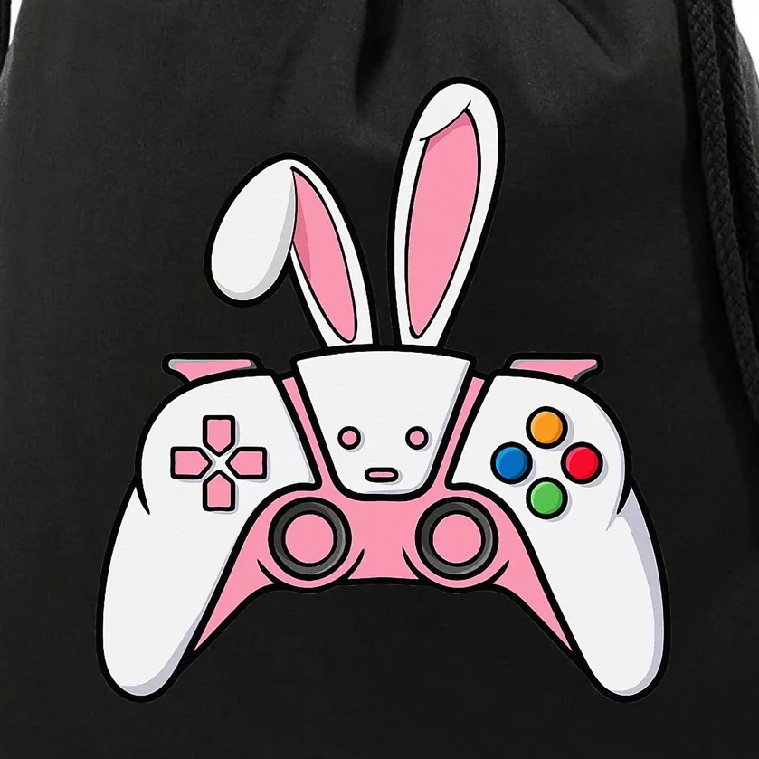 Video Game Controller With Bunny Ears Funny Easter Gaming Drawstring Bag