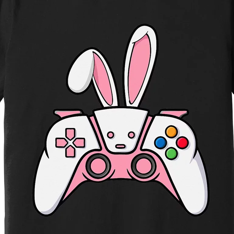 Video Game Controller With Bunny Ears Funny Easter Gaming Premium T-Shirt