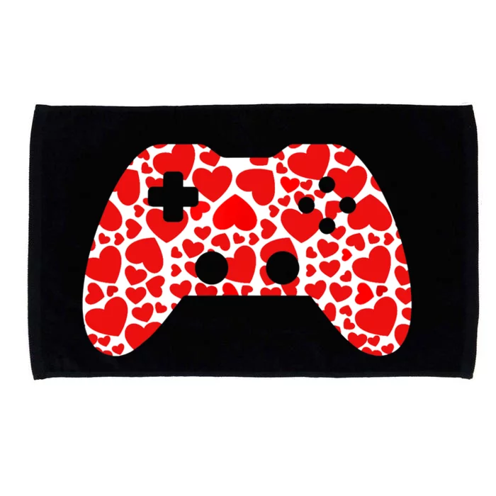 Video Game Controller Heart Valentines Day Boys Gamer Microfiber Hand Towel