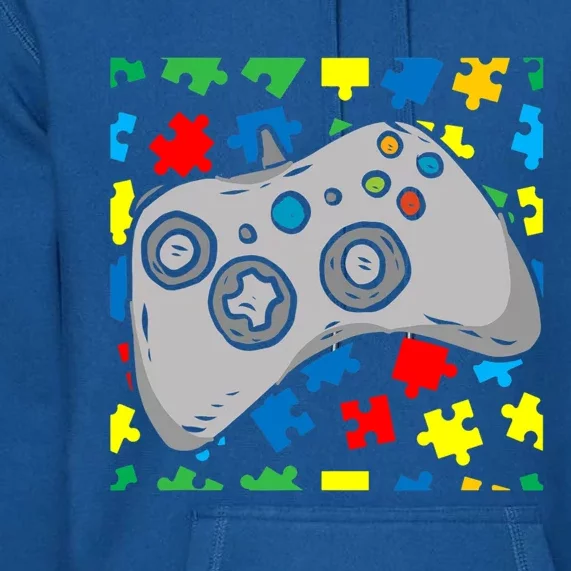 Videocute Giftgame Controller Autism Awareness Puzzle Piece Gamer Great Gift Premium Hoodie