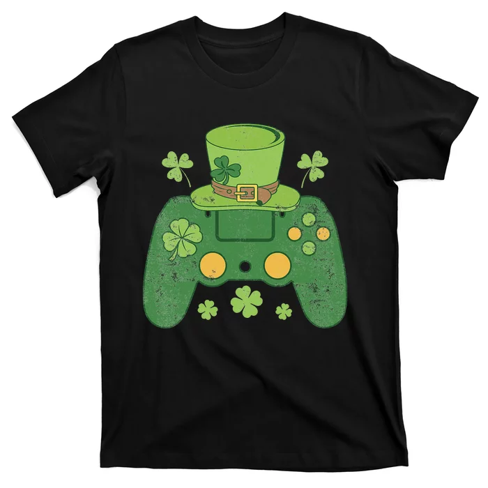 Video Game Controller Irish Gamer Happy St Patricks Day T-Shirt