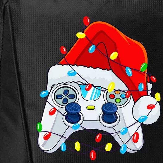 Video Game Controller Christmas Santa Hat Gamer City Backpack