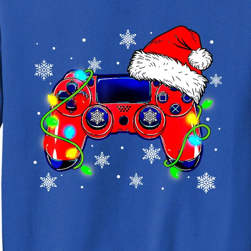 Video Game Controller Christmas Santa Hat Gamer Cute Gift Tall Sweatshirt