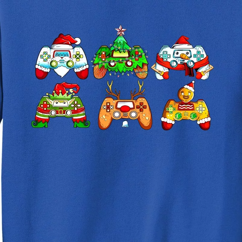 Video Game Controller Christmas Santa Hat Gamer Gift Tall Sweatshirt