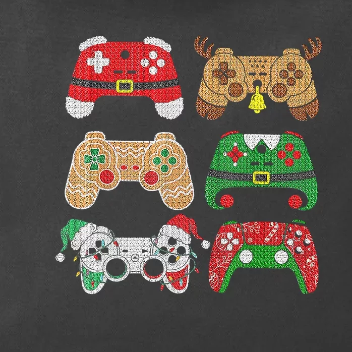 Video Game Controller Christmas Santa Hat Gamer Boys Zip Tote Bag