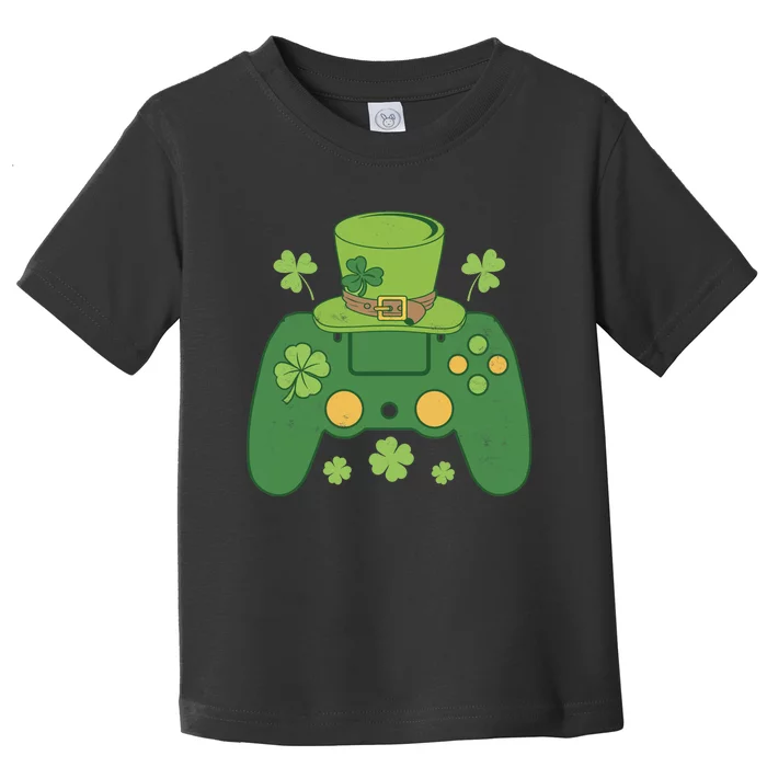 Video Game Controller Irish Gamer Boy Happy St Patricks Day Toddler T-Shirt