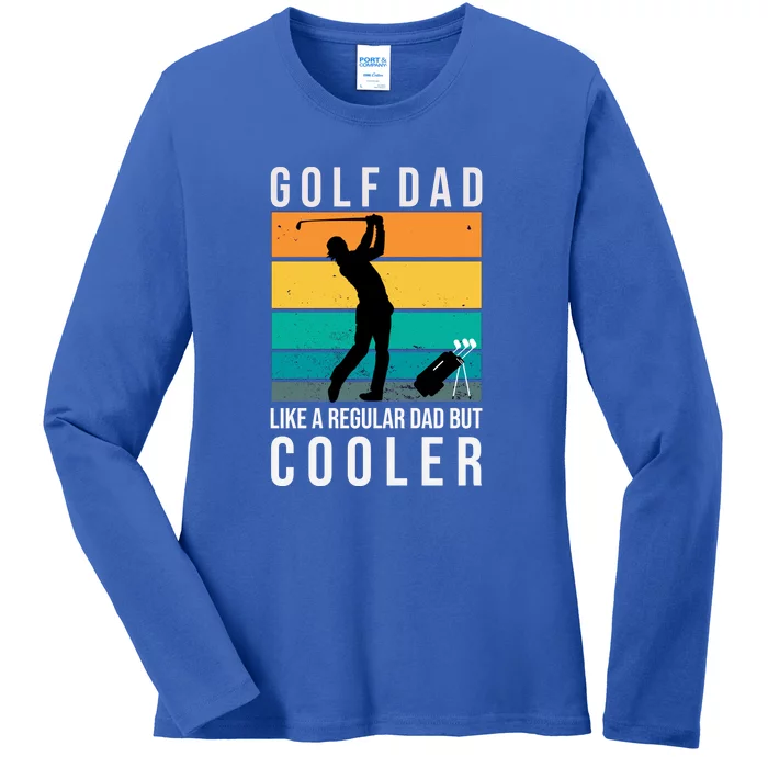 Vintage Golf Dad Funny Golf Clubs Gift For Dad Father's Day Ladies Long Sleeve Shirt