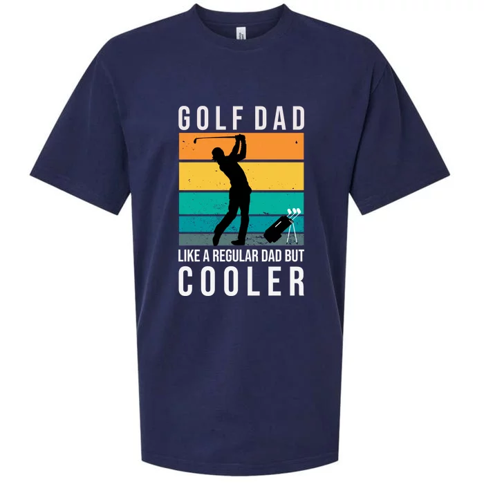 Vintage Golf Dad Funny Golf Clubs Gift For Dad Father's Day Sueded Cloud Jersey T-Shirt