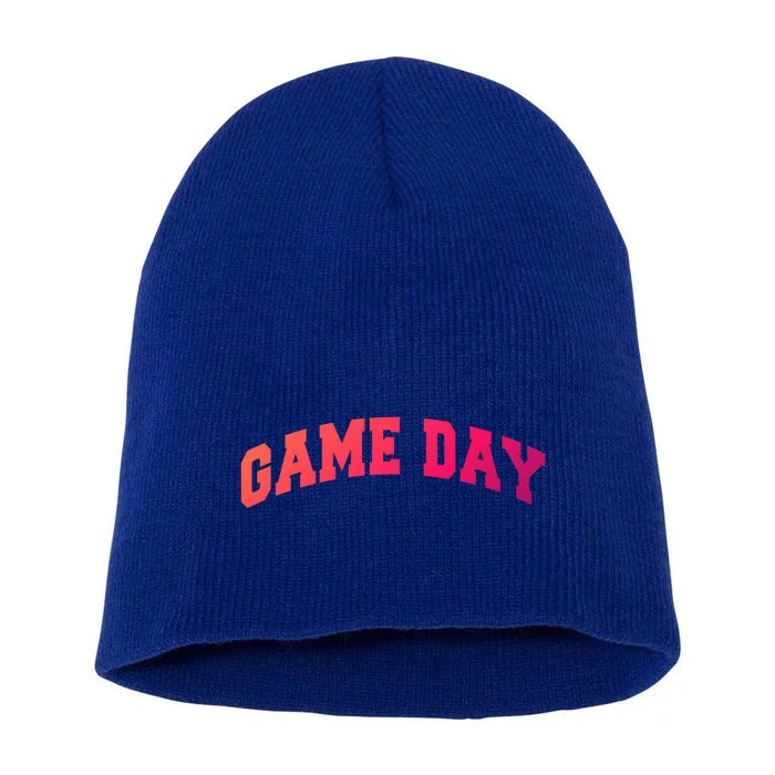 Varsity Game Day Great Gift Short Acrylic Beanie