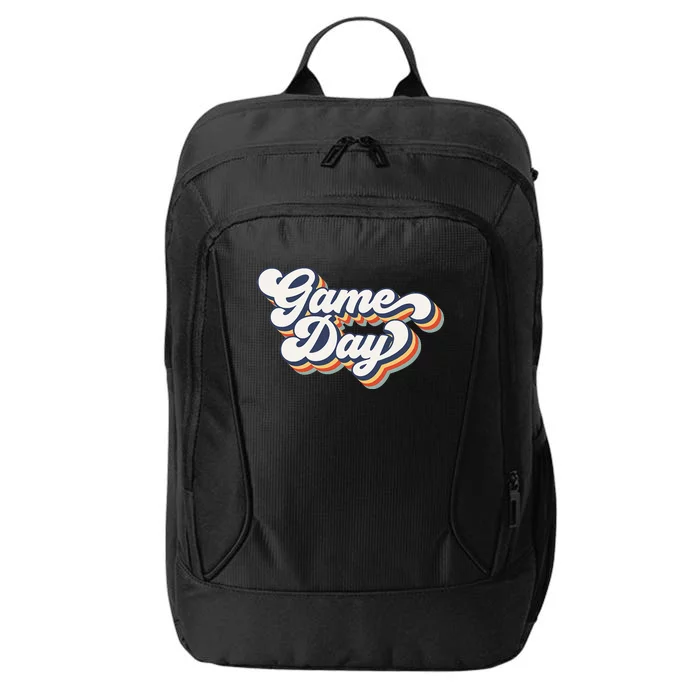 Vintage Game Day Vibes Retro Football Volleyball Soccer Gift City Backpack