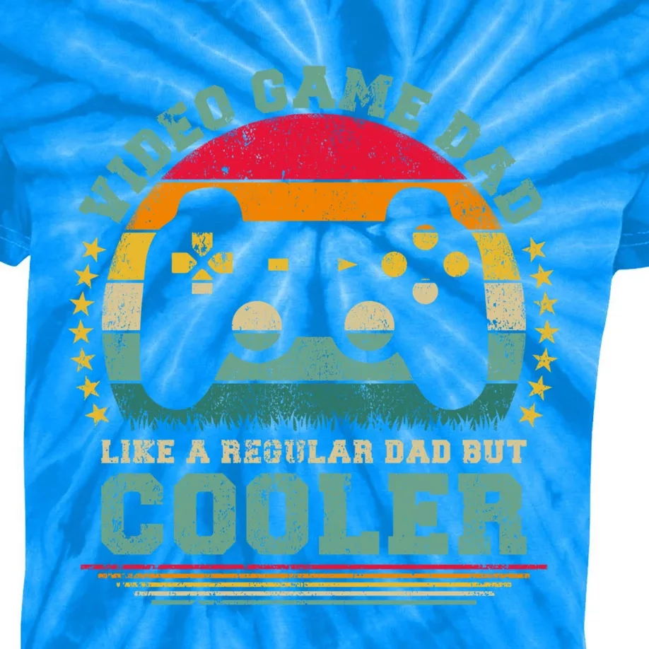 Video Game Dad Like A Regular Dad But Cooler Fathers Day Gift Kids Tie-Dye T-Shirt