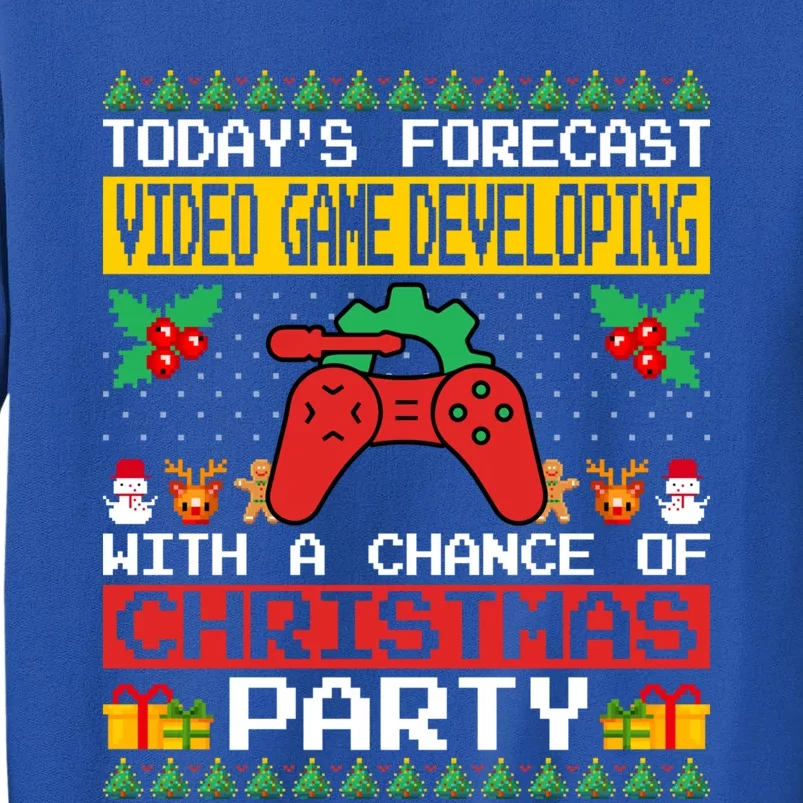 Video Game Developing Christmas Party Video Gamer Xmas Funny Gift Tall Sweatshirt