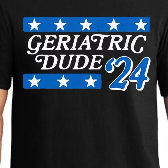 Vote Geriatric Dude 2024! Funny Election Campaign Retro Pajama Set