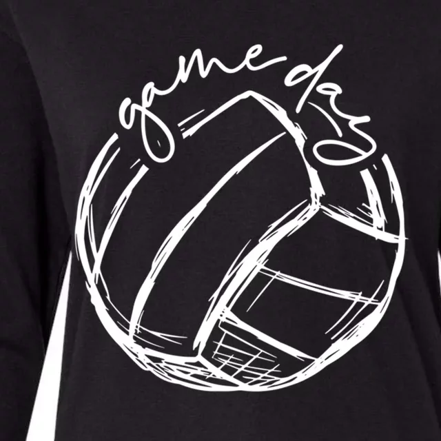 Volleyball Game Day Funny Gift For Volleyball Lovers Gift Womens Cotton Relaxed Long Sleeve T-Shirt