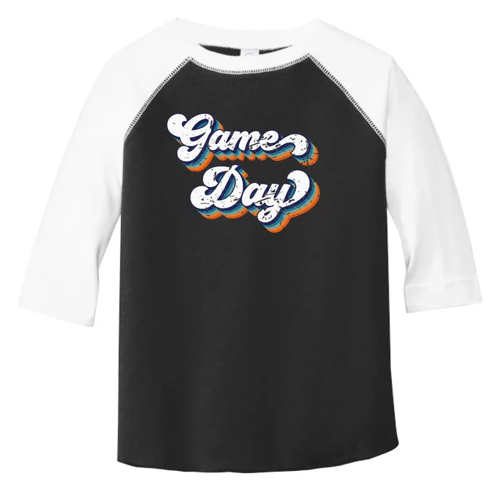 Vintage Game Day Funny Game Day For Toddler Fine Jersey T-Shirt