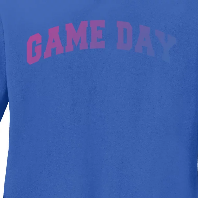 Varsity Game Day Great Gift Ladies Long Sleeve Shirt