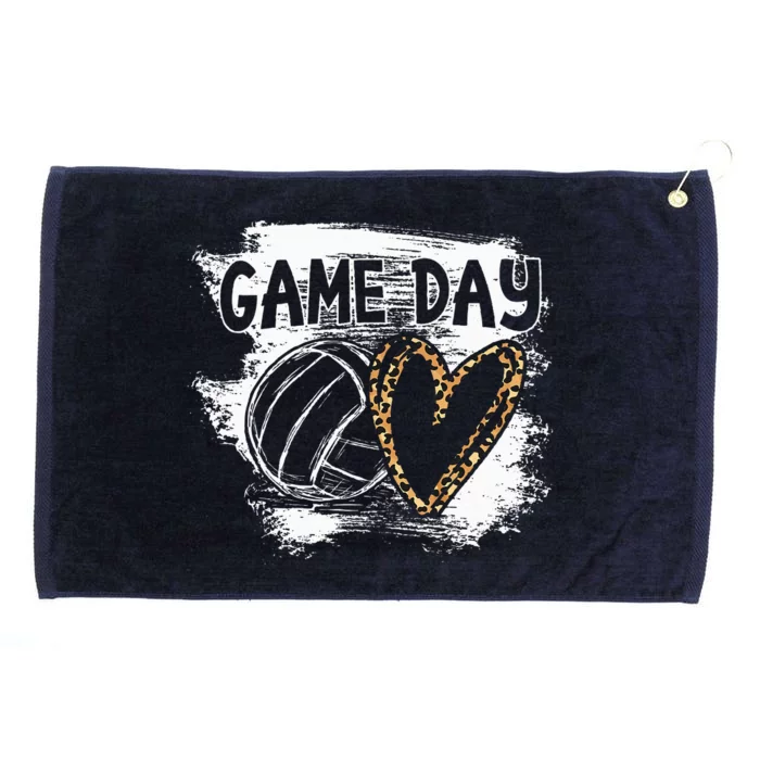 Volleyball Game Day Leopard Cheetah Women Volleyball Grommeted Golf Towel