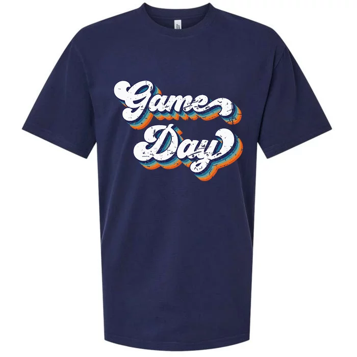 Vintage Game Day Funny Game Day Sueded Cloud Jersey T-Shirt