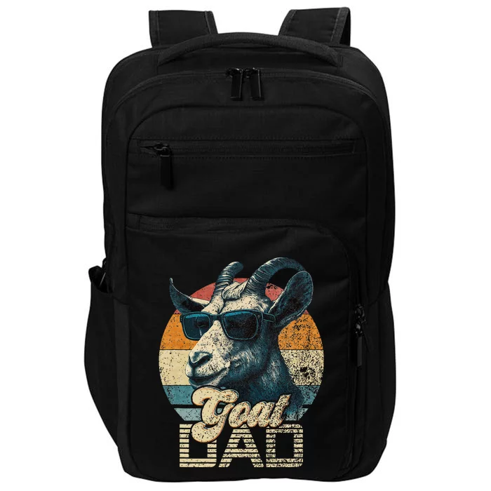 Vintage Goat Dad Best Goat Daddy Impact Tech Backpack