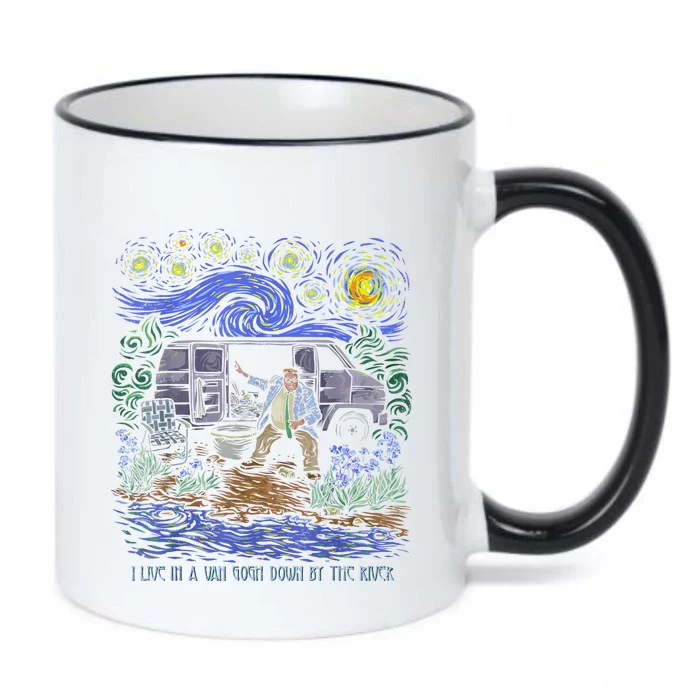 Van Gogh Down By The River Black Color Changing Mug