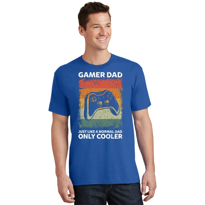 Vintage Gamer Dad Like A Normal Dad Only Cooler Gift T-Shirt