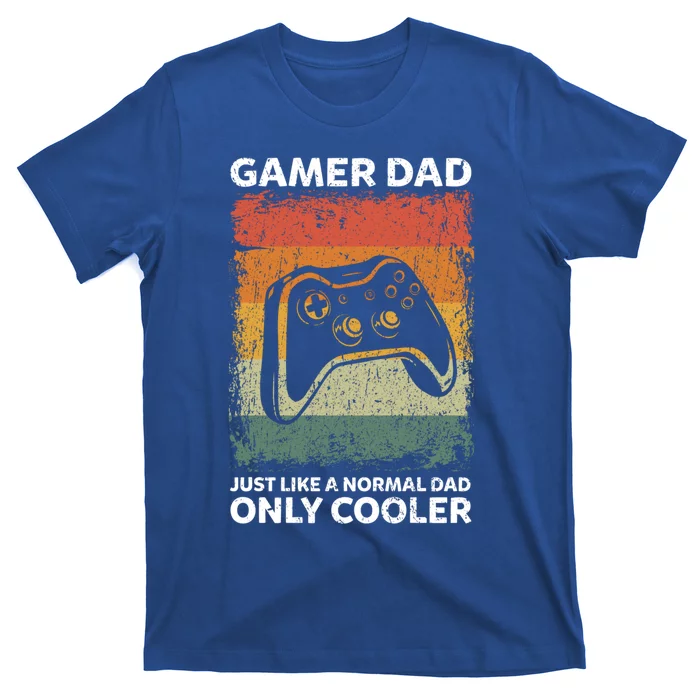 Vintage Gamer Dad Like A Normal Dad Only Cooler Gift T-Shirt