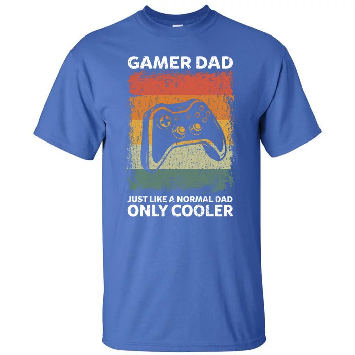 Vintage Gamer Dad Like A Normal Dad Only Cooler Gift Tall T-Shirt