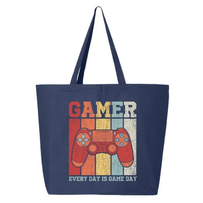 Vintage Gamer Design Teens Funny Retro Gaming Gift 25L Jumbo Tote