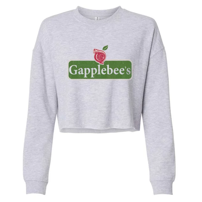 Vintage GapplebeeS Drag Racing Funny Car Guy Great Gift Cropped Pullover Crew