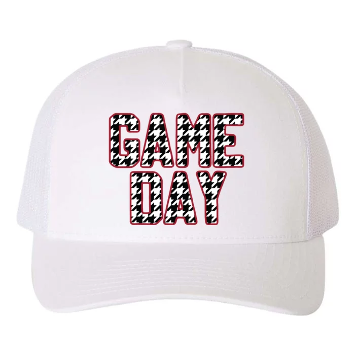 Vintage Game Day Houndstooth Alabama American Football Fans Yupoong Adult 5-Panel Trucker Hat