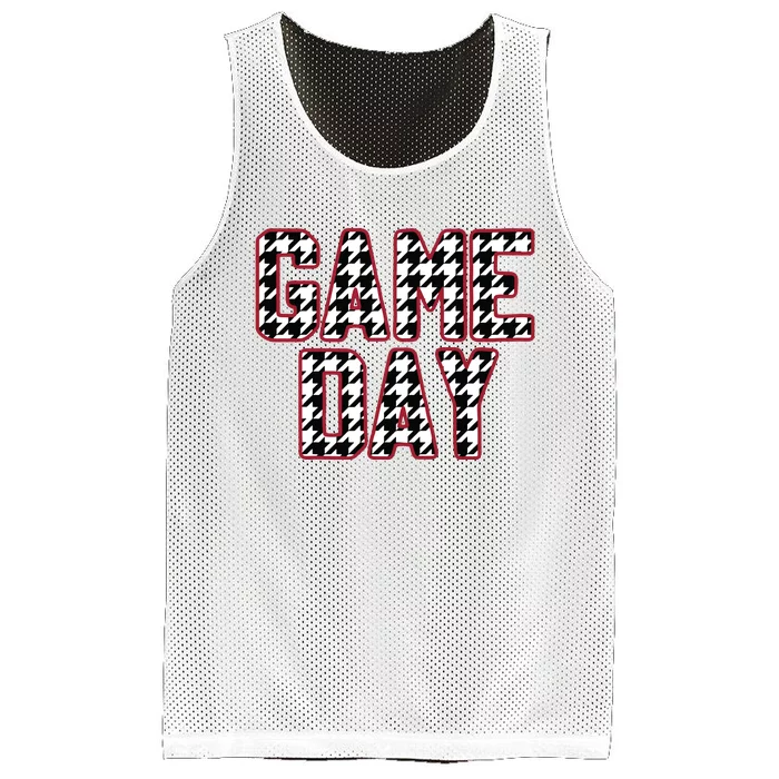 Vintage Game Day Houndstooth Alabama American Football Fans Mesh Reversible Basketball Jersey Tank