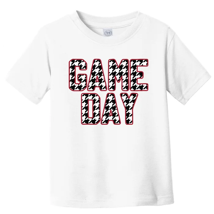 Vintage Game Day Houndstooth Alabama American Football Fans Toddler T-Shirt