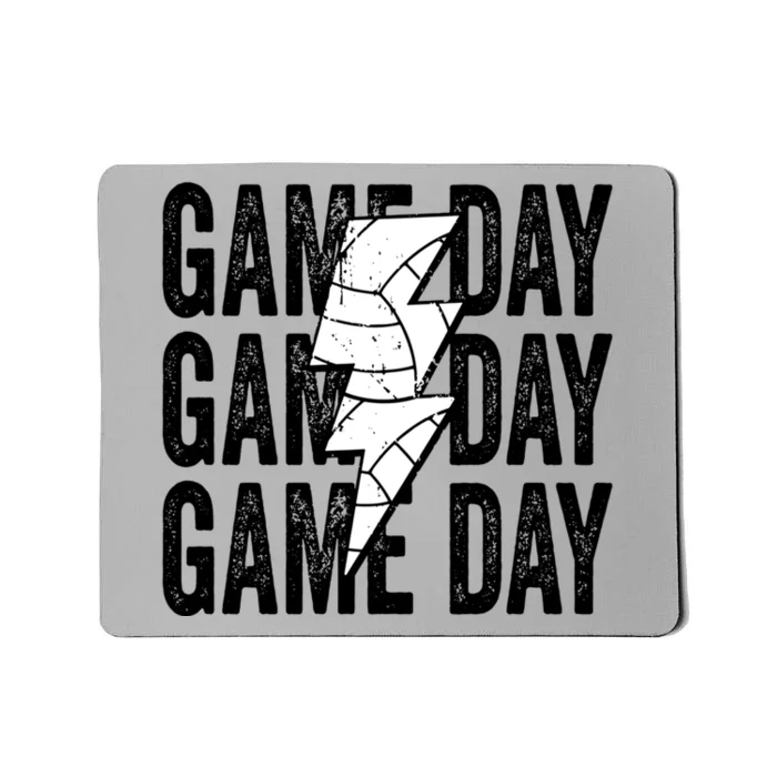 Vintage Game Day Volleyball Lightning Bolt Funny Team Sport Gift Mousepad