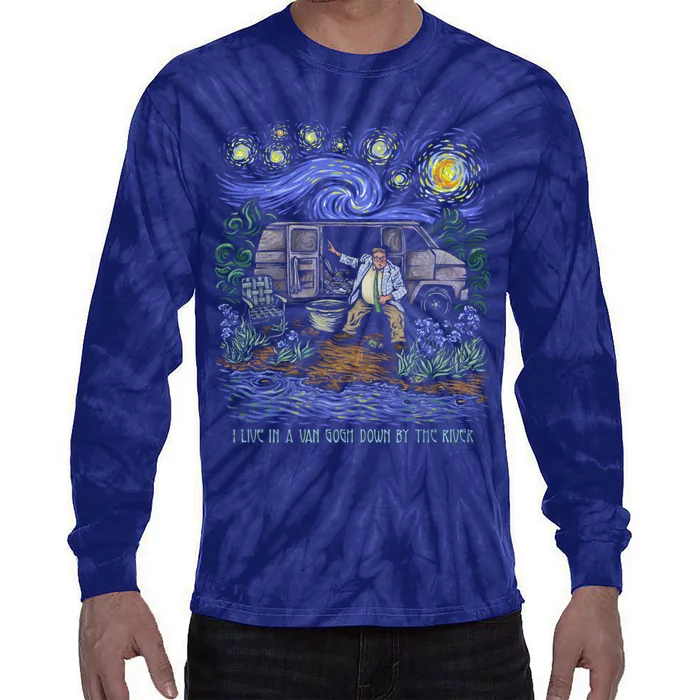 Van Gogh Down By The River Tie-Dye Long Sleeve Shirt