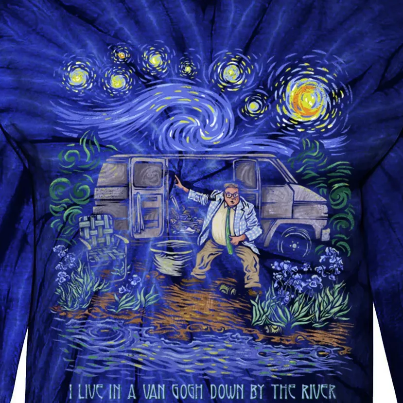 Van Gogh Down By The River Tie-Dye Long Sleeve Shirt