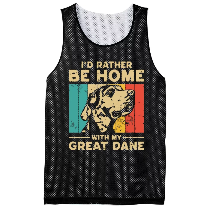 Vintage Great Dane Dad Dog Lovers Mesh Reversible Basketball Jersey Tank