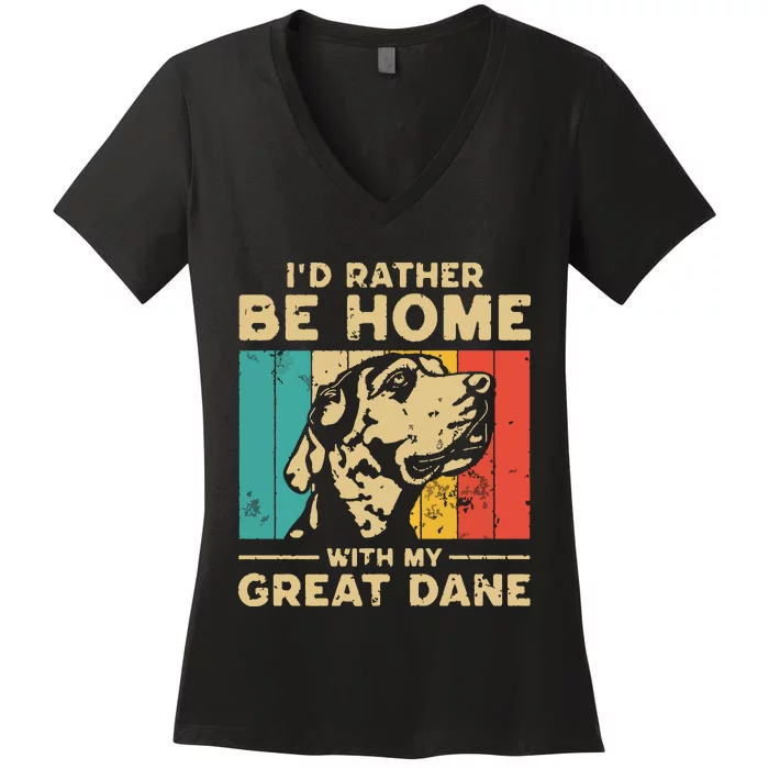 Vintage Great Dane Dad Dog Lovers Women's V-Neck T-Shirt