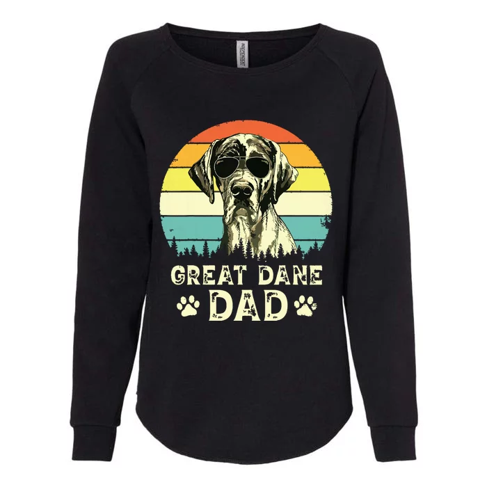 Vintage Great Dane Dad Dog Lovers Fathers Day Tee Womens California Wash Sweatshirt