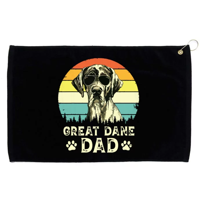 Vintage Great Dane Dad Dog Lovers Fathers Day Tee Grommeted Golf Towel