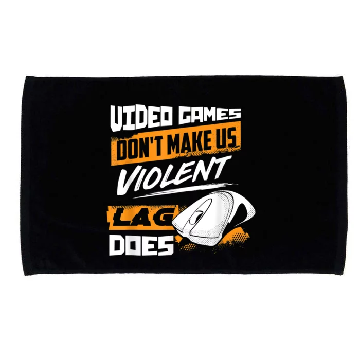 Video Games Dont Make Us Violent Lag Does Gaming Microfiber Hand Towel