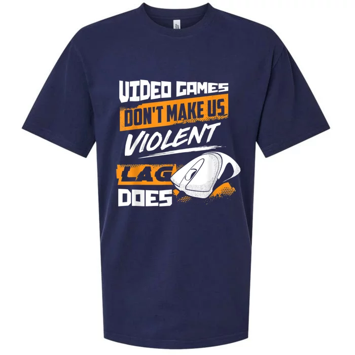 Video Games Dont Make Us Violent Lag Does Gaming Sueded Cloud Jersey T-Shirt