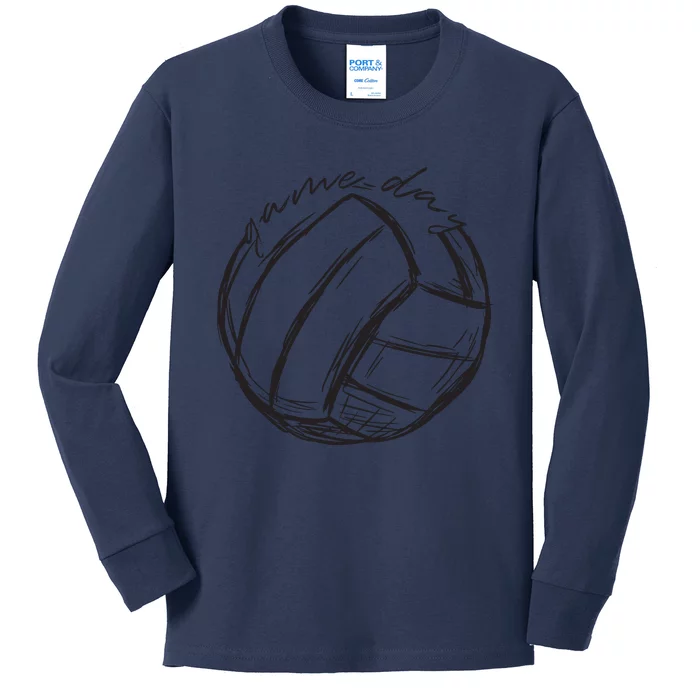 Volleyball Game Day Gifts For Volleyball Lovers Kids Long Sleeve Shirt